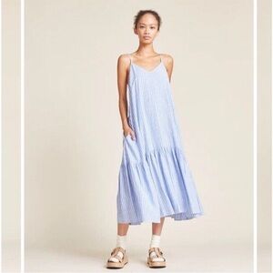 Trovata Light Blue Striped Midi Dress- never worn!!!